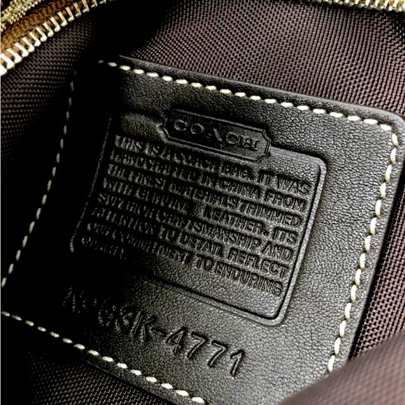 Coach Phoebe E3K-4771 Authentic Brown Logo Mini Bag Purse, silver hardware - Picture 3 of 12